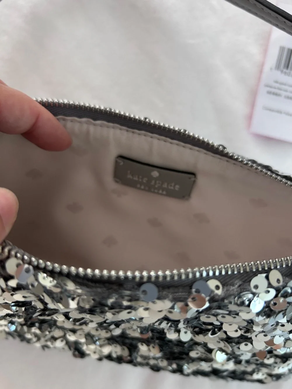 NWT Kate Spade Kiki Sequin Convertible Wristlet